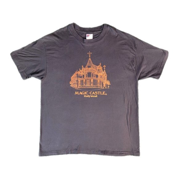 Hanes Beefy Other - Vintage 90s Magic Castle Hollywood Clubhouse For Magician RARE US Made Shirt XL